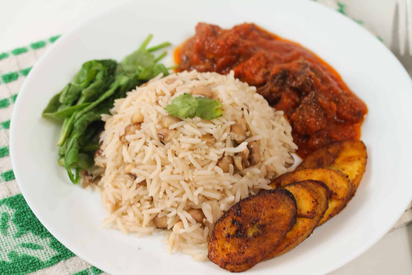 Plantain with rice